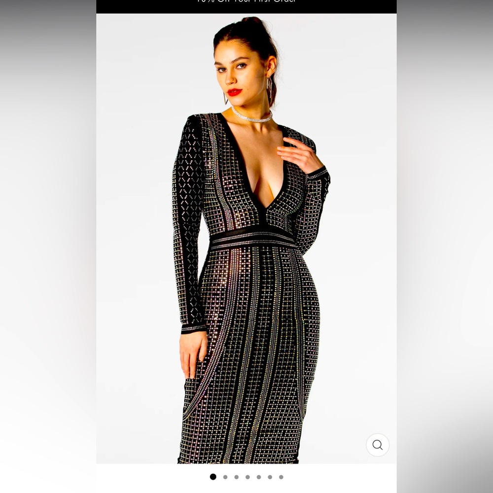 Black Bling Diamonds Dress 💎 💎